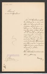 k.k. naturhistorisches Hofmuseum, Intendanzakten 1885-1896 (Hauer), Aktenzahl Z.286.a/1889, Seite 1